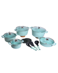 Batería De Cocina Kung Fu Master 15 Pz Antiadherente Grueso - Agua