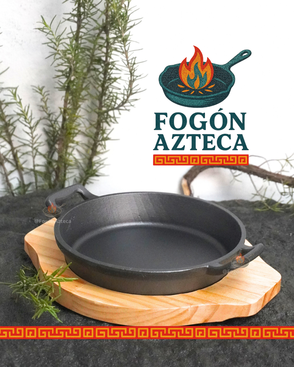 Cacerola Grill 18, 20 cm hierro c / tabla