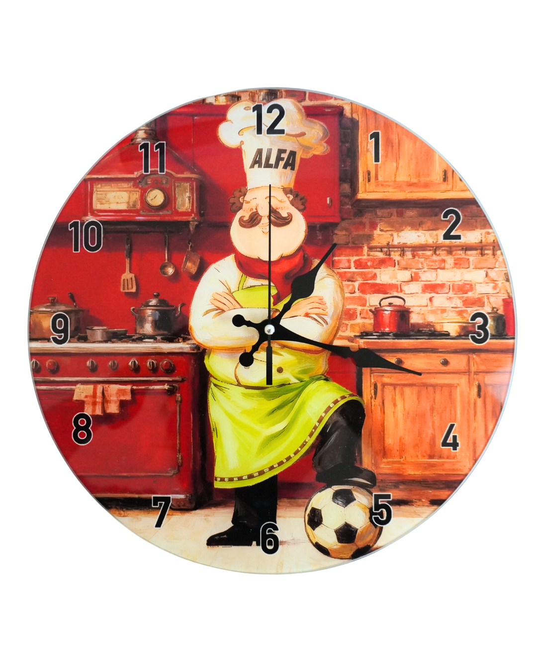 Reloj de cristal circular de autos - Reloj decorativo de pared