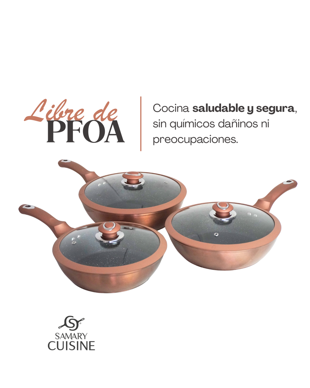 Sartenes tipo woks AIKCWS7 - ALPHINE CUISINE 6 pz Cerámica Antiadherente