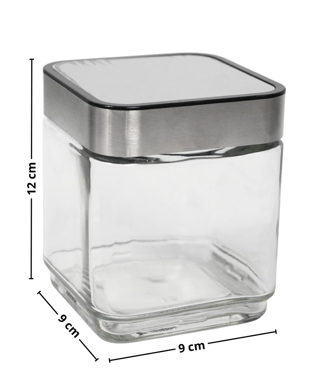 Azucareros de vidrio Cuadrado 41714 - CANISTER 3 pz