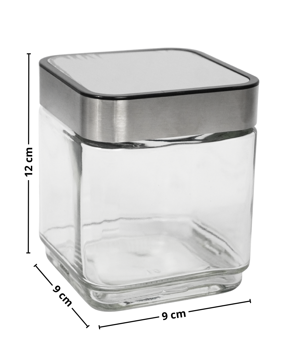 Azucareros de vidrio Cuadrado 41714 - CANISTER 3 pz