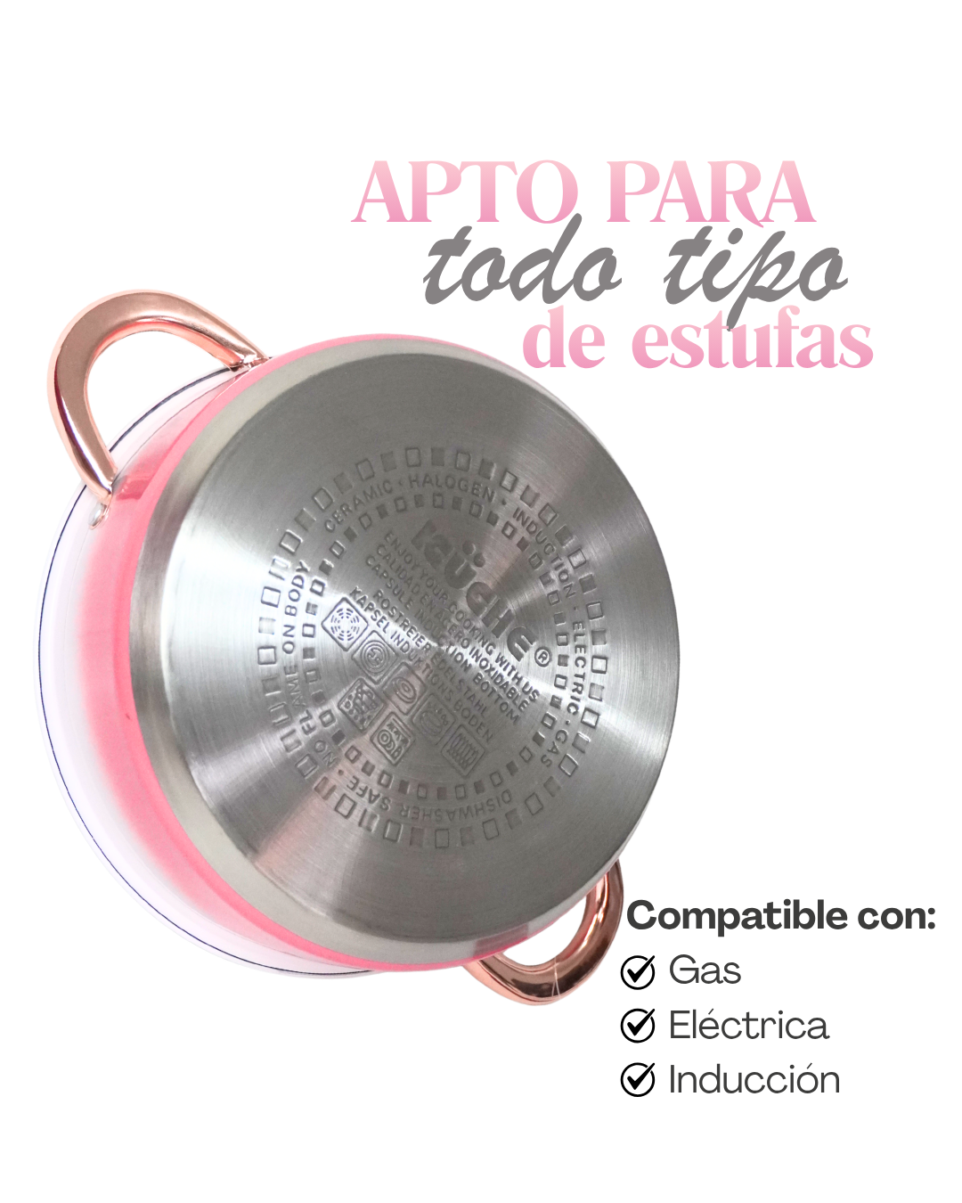 Cires Arroceras - KUCHE 6 pz ollas de acero inoxidable