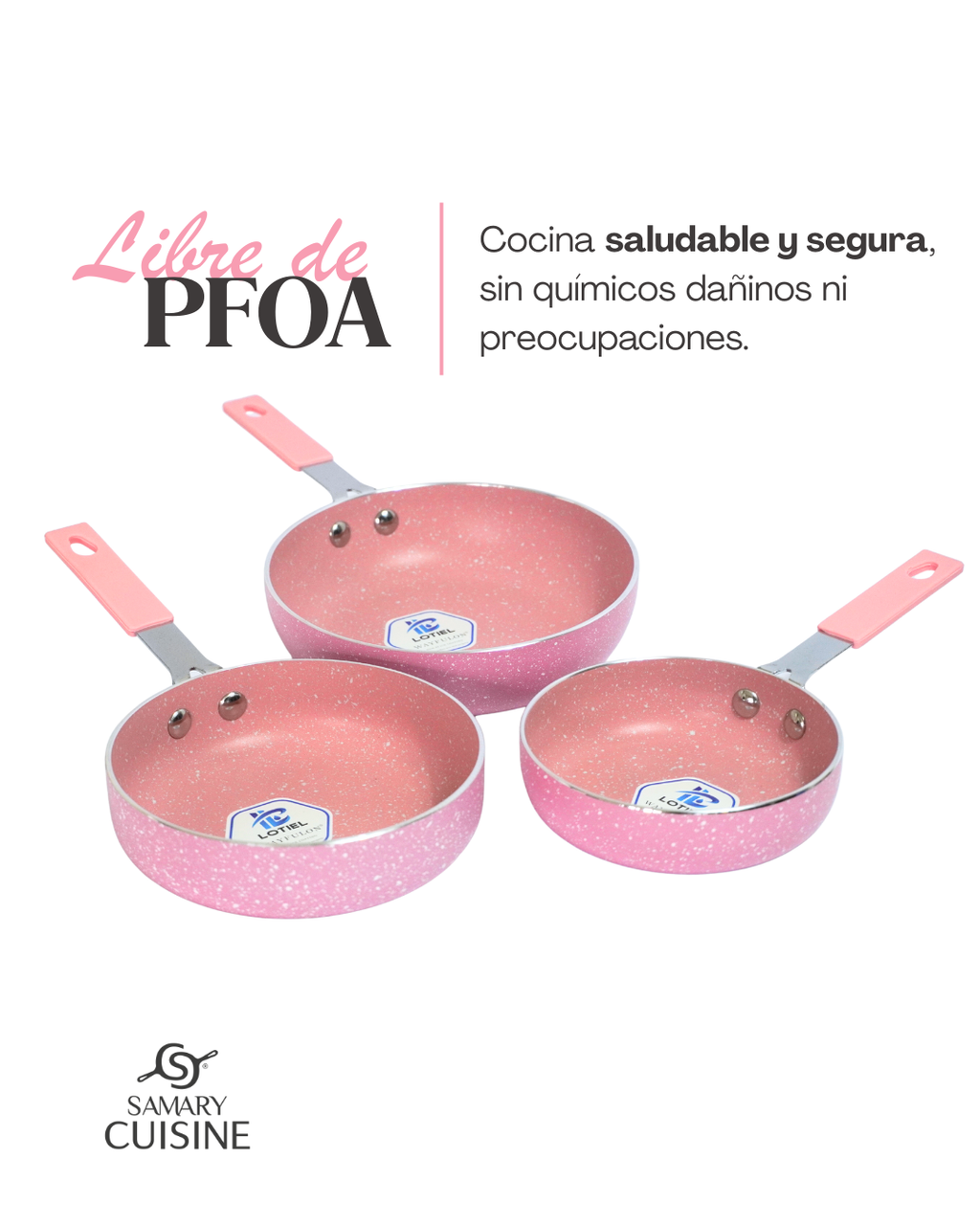 Mini sartenes - ALFA 3 pz Antiadherentes de Ceramica
