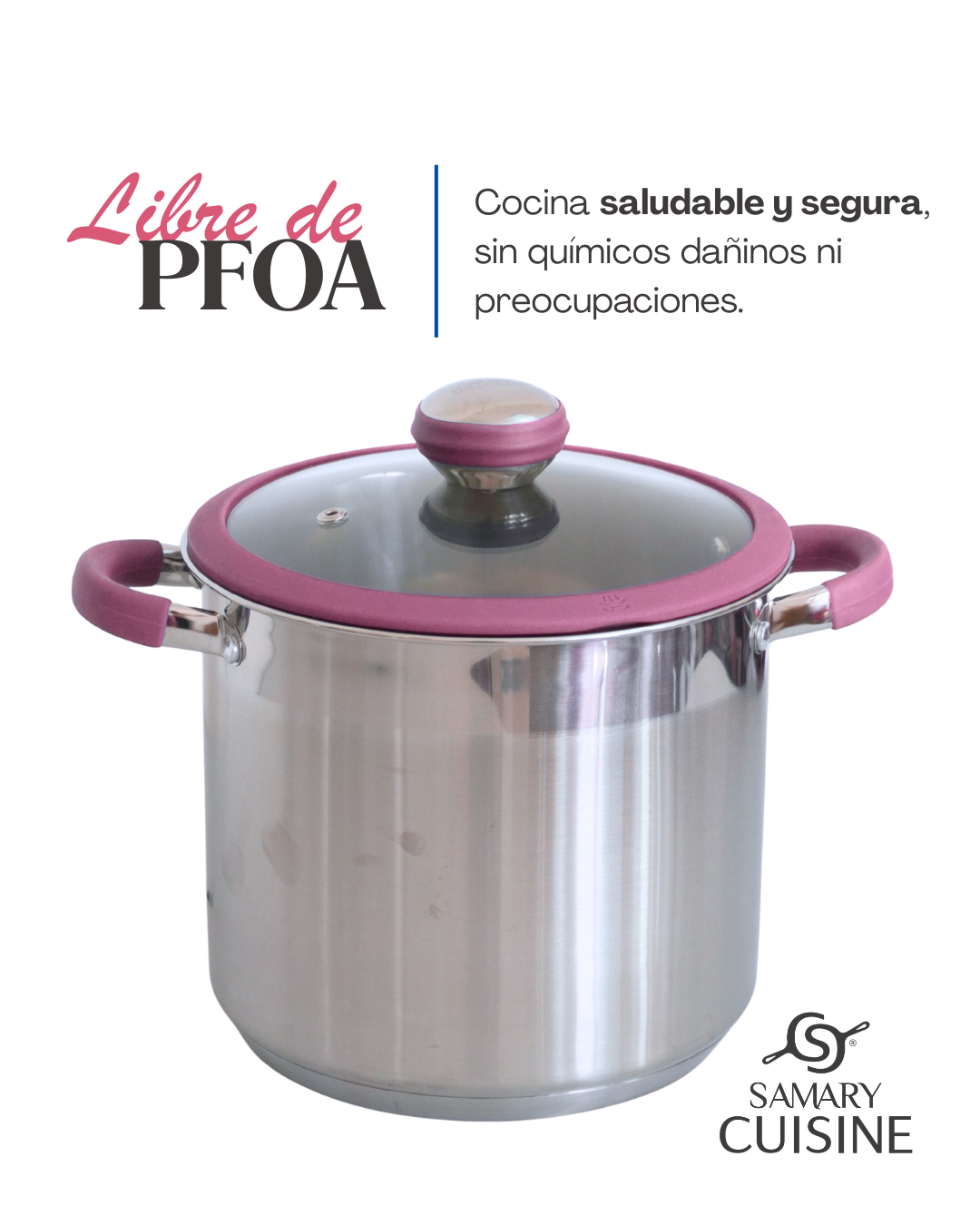 Juego Ollas Roze 8 Pz Tapa Irrompible Silicon 5, 7, 8 Y 10 L