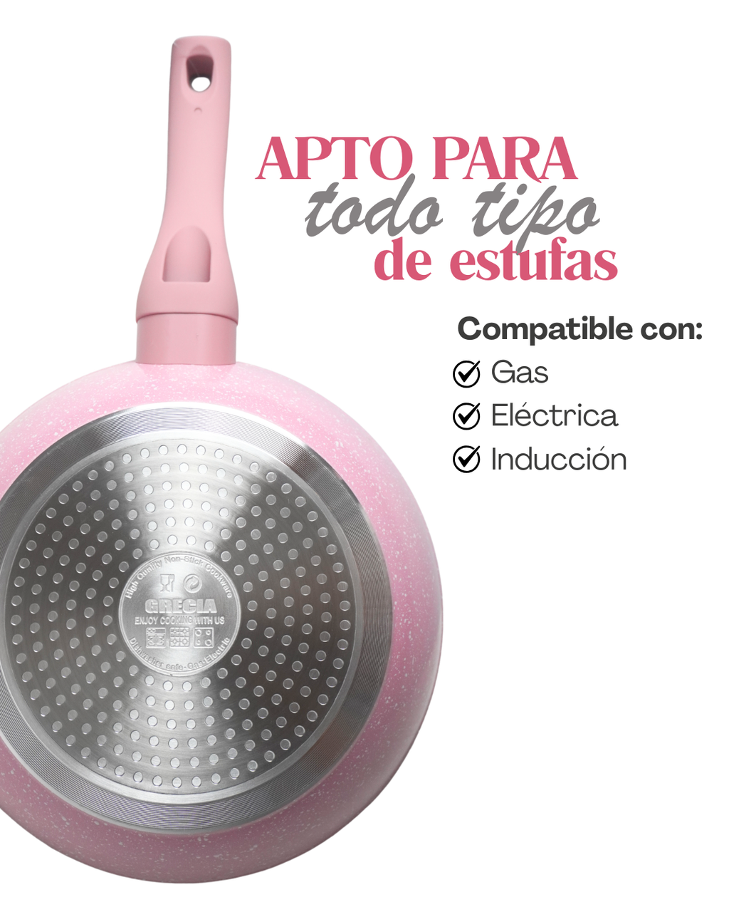 Juego de sartenes olivo ceramica premium 6 piezas 24, 26 y 28 cm