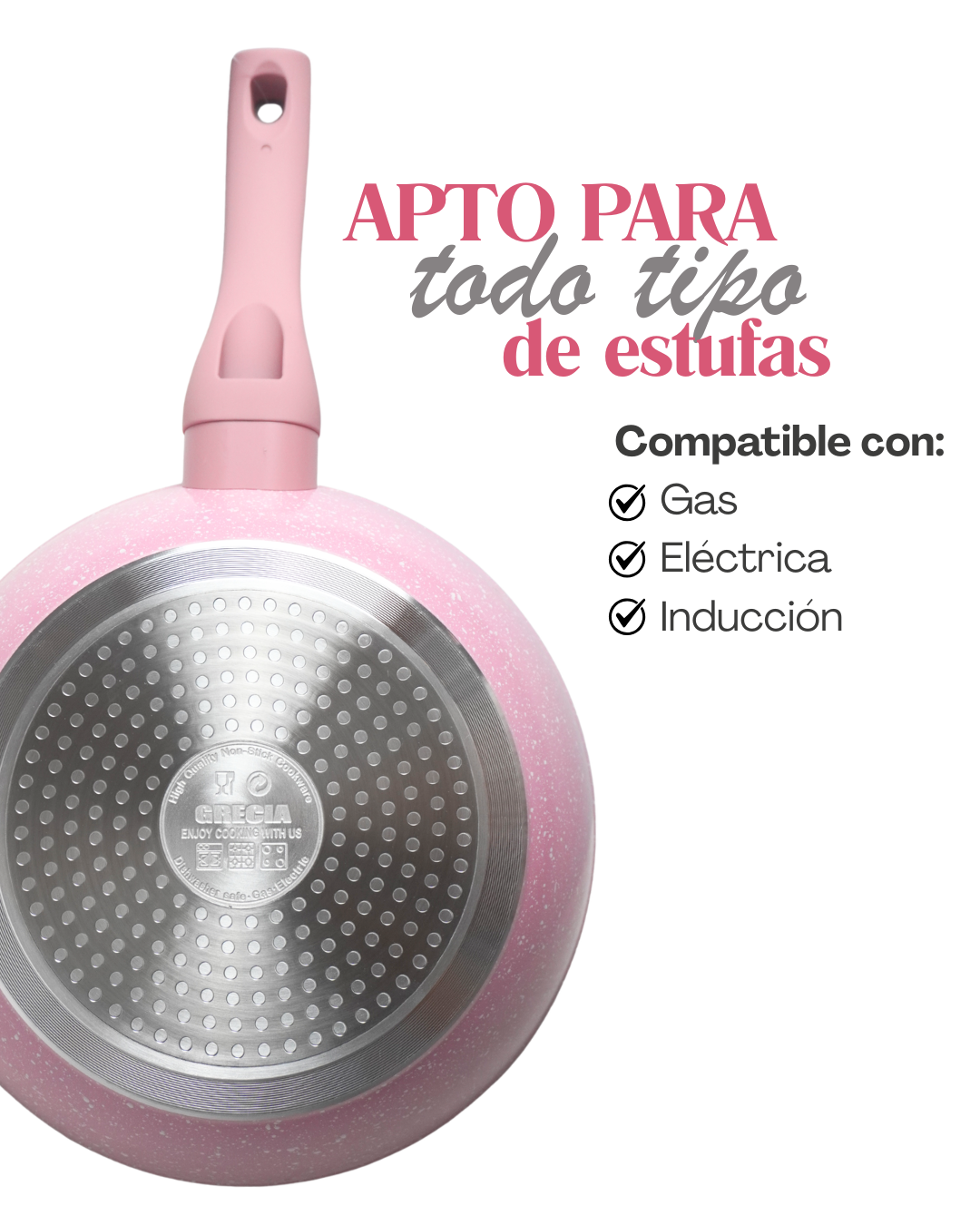 Juego de sartenes olivo ceramica premium 6 piezas 24, 26 y 28 cm