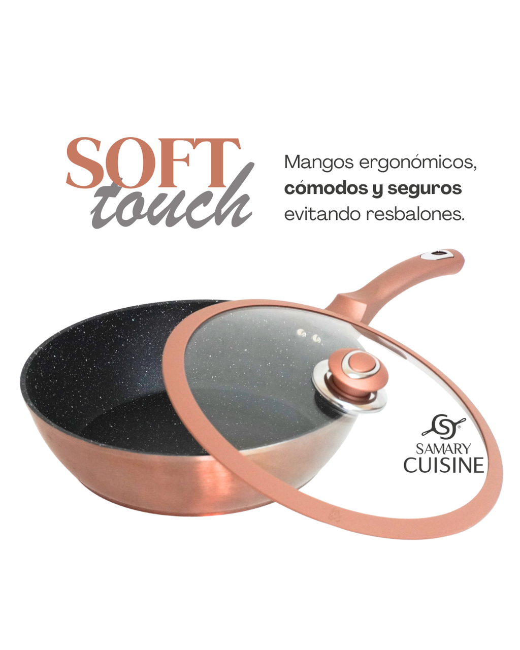 Sartenes tipo woks AIKCWS7 - ALPHINE CUISINE 6 pz Cerámica Antiadherente