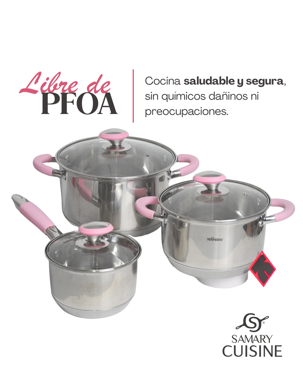 PROMOCION - Batería de acero inoxidable + Sartenes de cerámica - NEVIZA + GRECIA