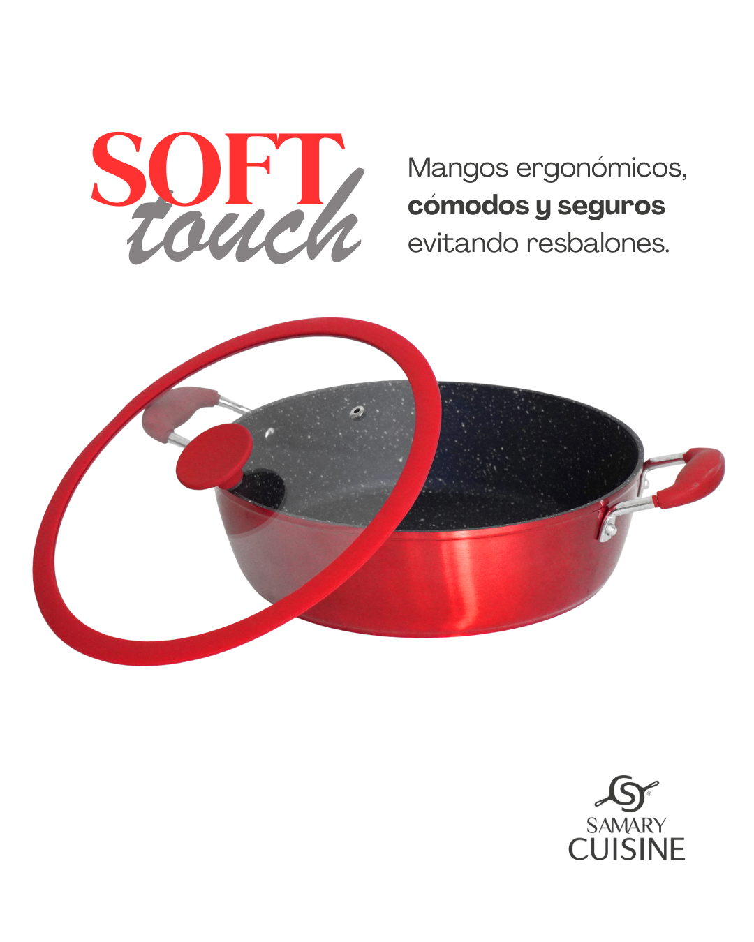 Set de Ollas de Cerámica Antiadherente AIKCWS6 - ALPHINE CUISINE 6 pz tapa plana