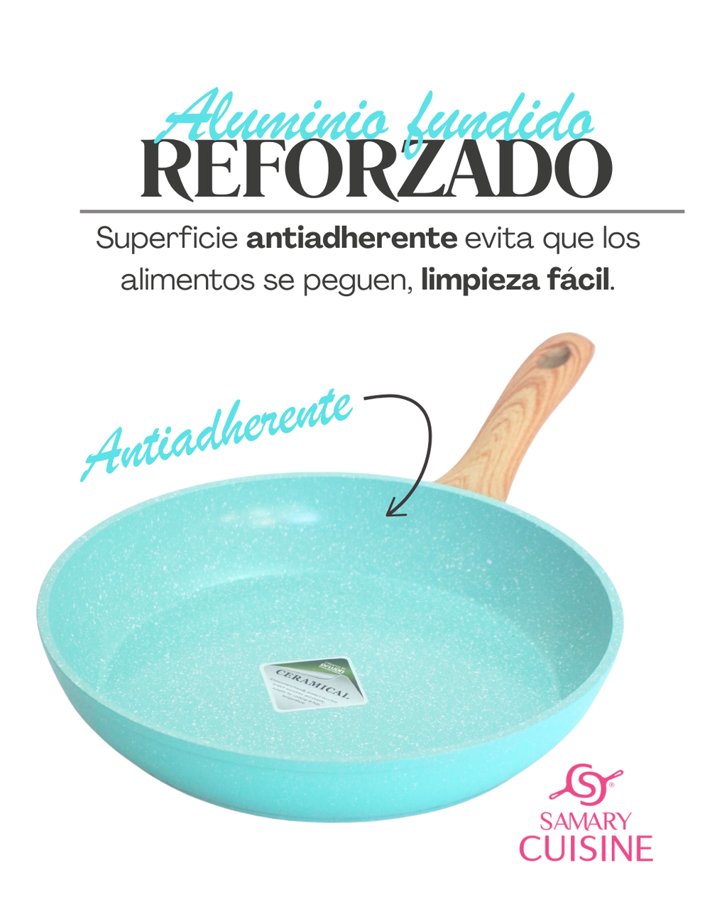 Sartén Kung Fu 3pz Cerámica Antiadherente Calidad Premium