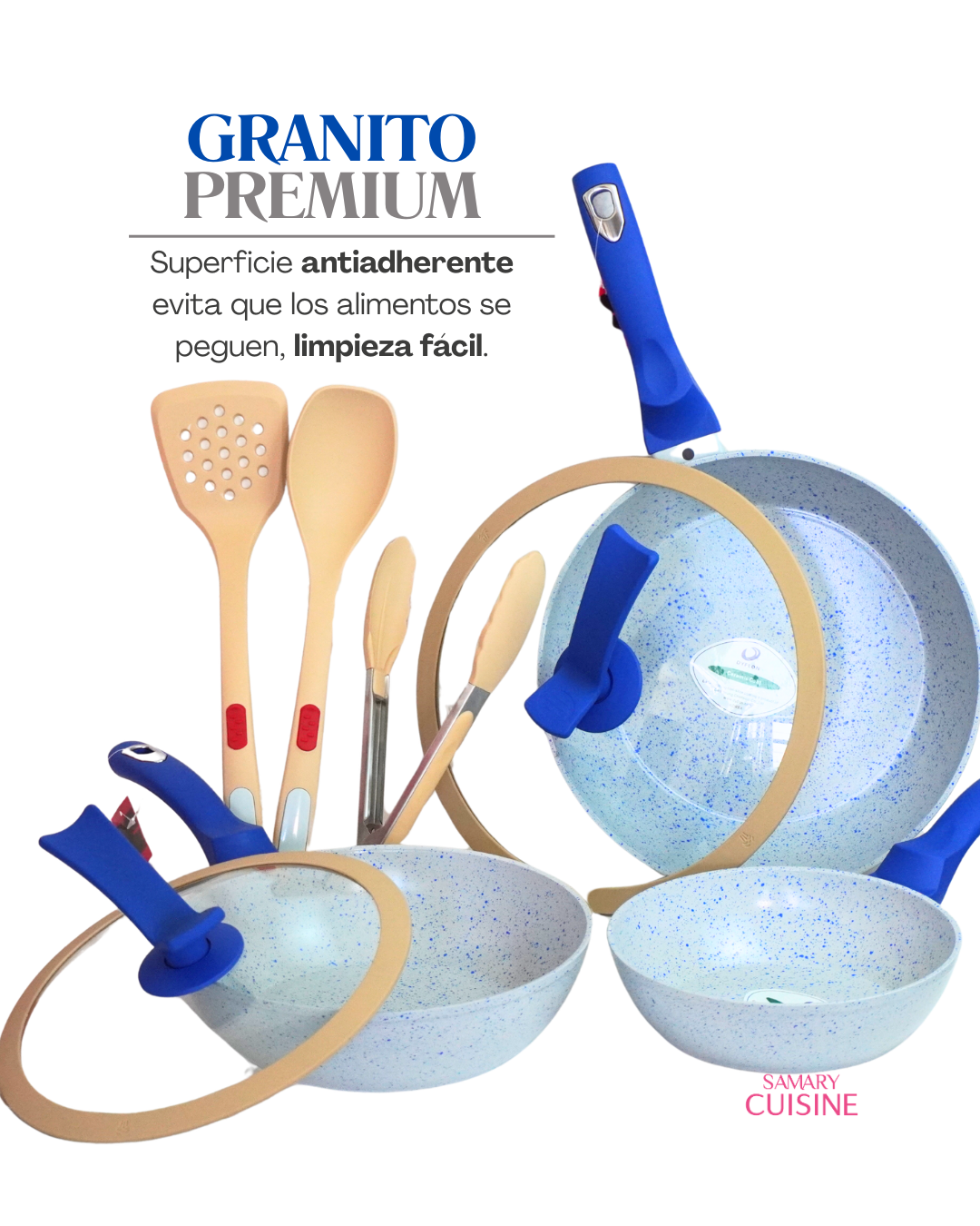 Set de Sartenes Candy - KUCHE 8 pz Cerámica Antiadherente