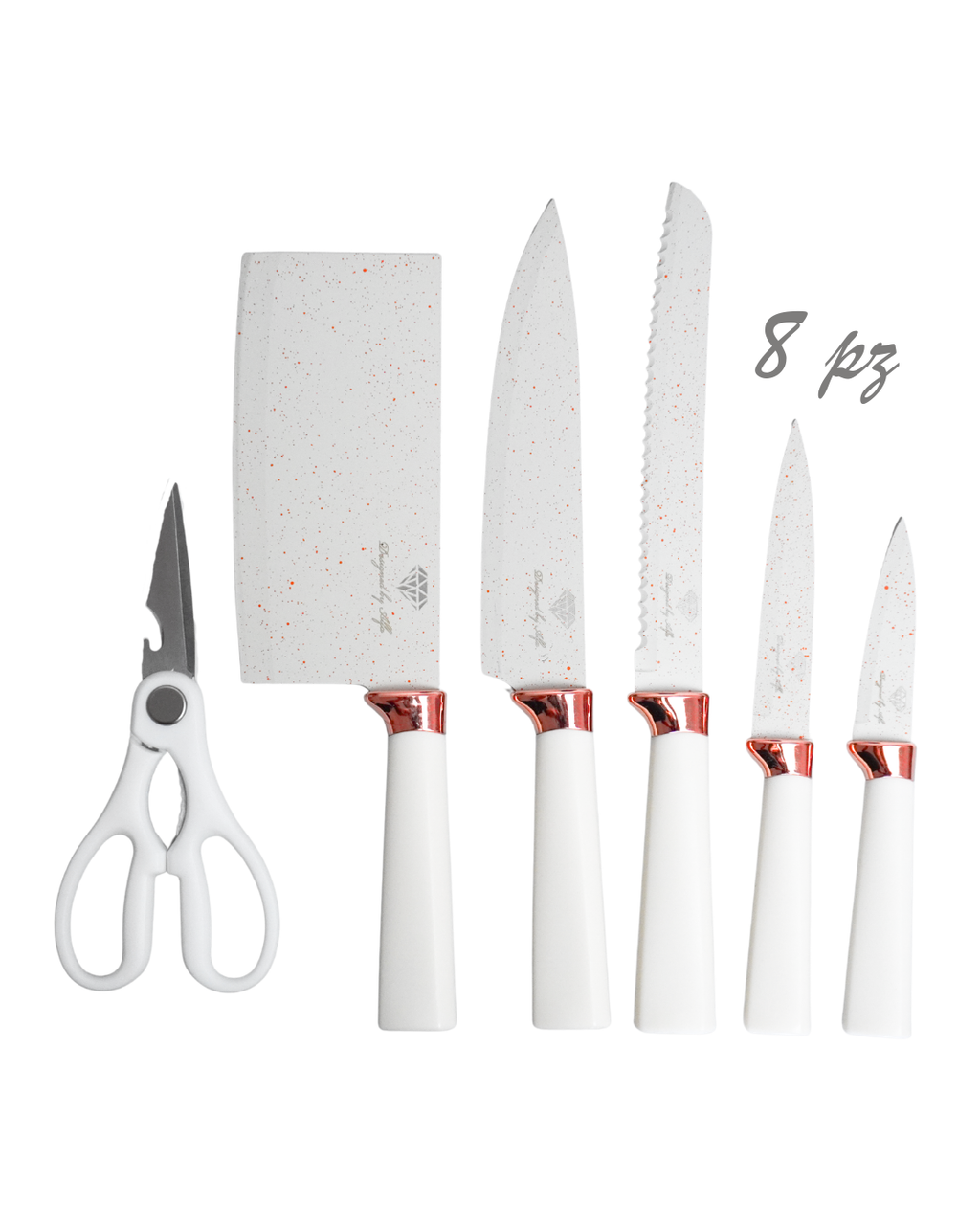 Set de cuchillo - ALFA 8pz de acero inoxidable