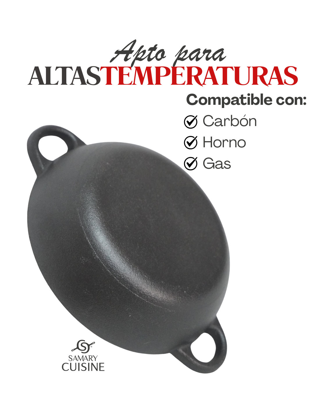 Cacerola Bowl Grill 15, 24  cm hierro c/ tabla