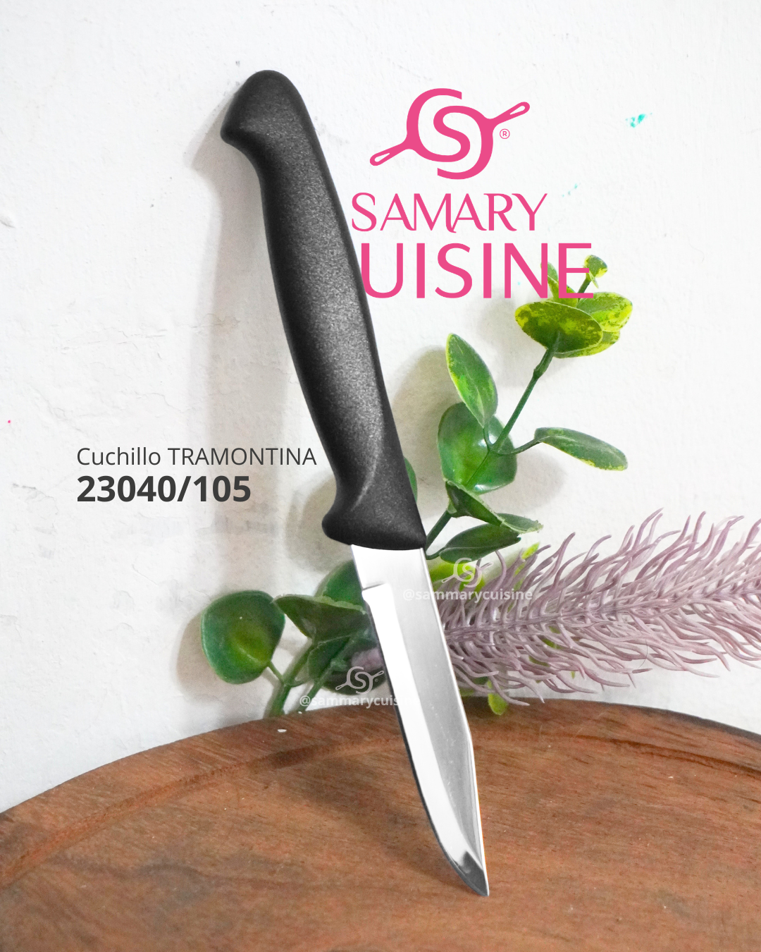 Cuchillo de mesa plástico - TRAMONTINA 19 cm 23040