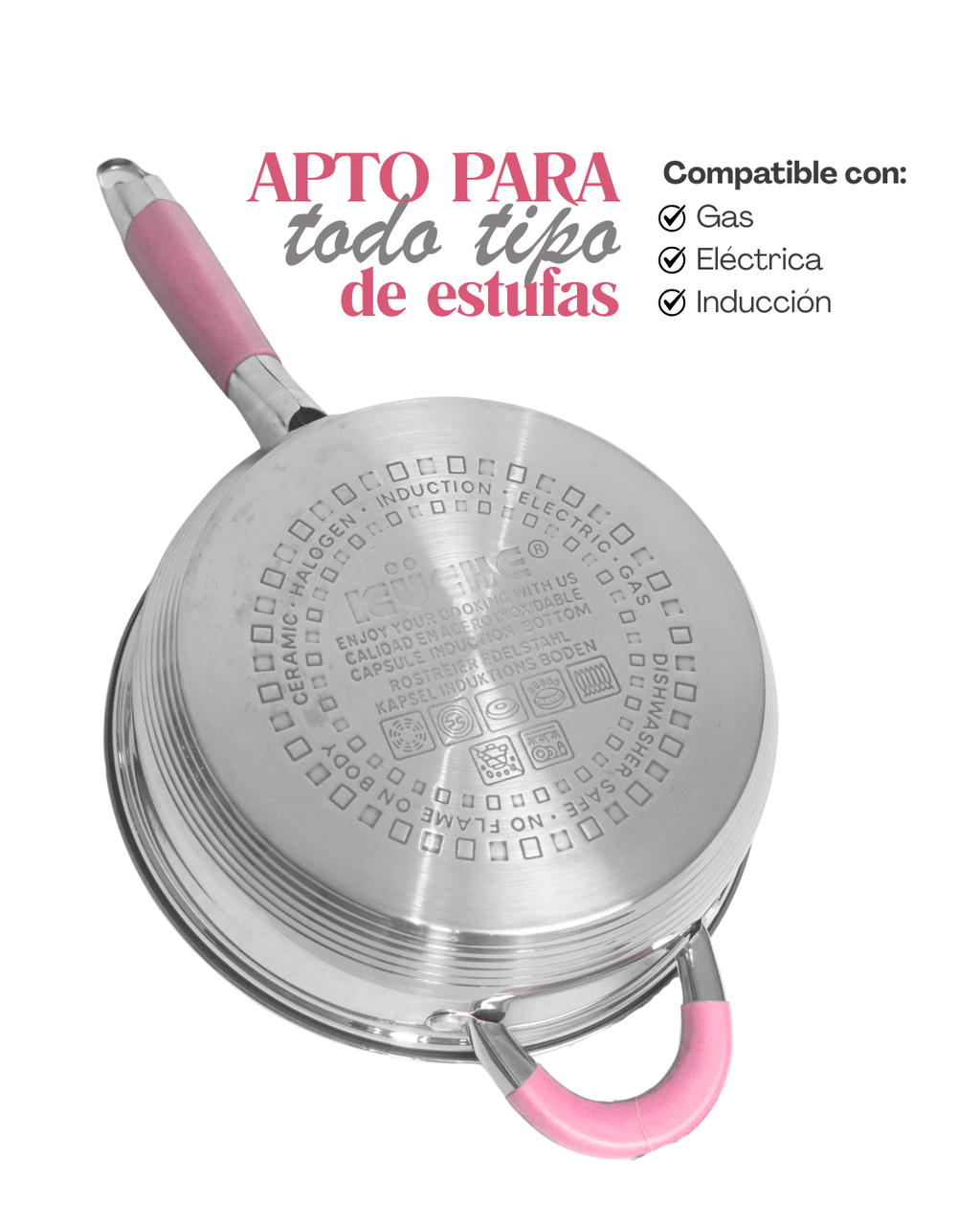 PROMOCION - Batería de acero inoxidable + Sartenes de cerámica - NEVIZA + GRECIA