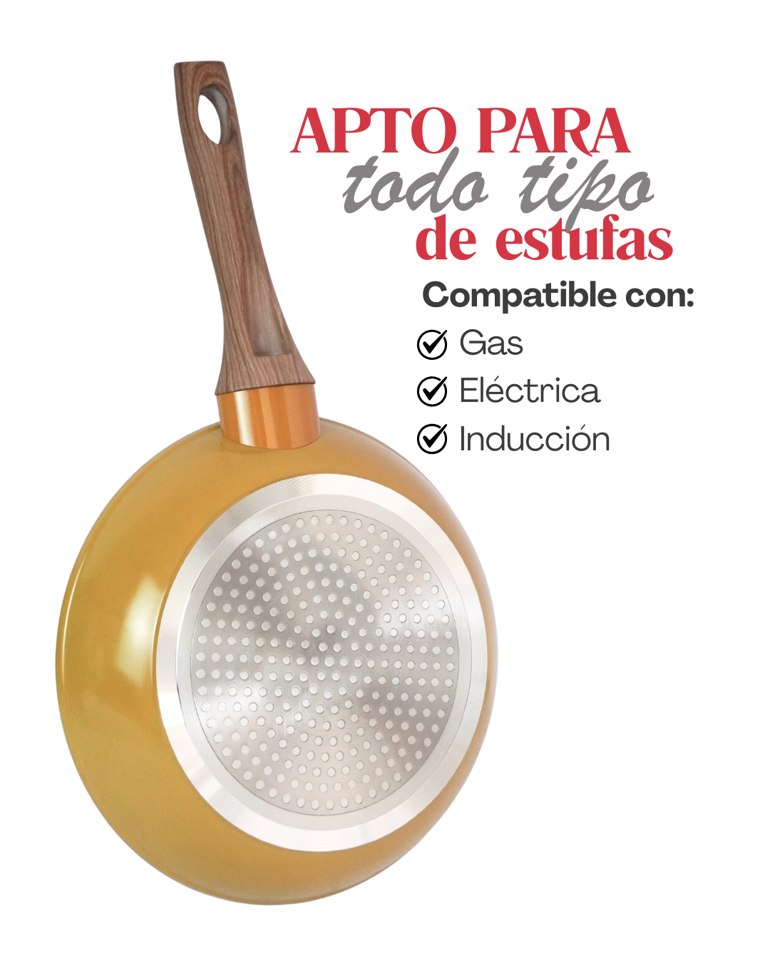 PROMO Set de Sartenes de Cerámica Antiadherente  Manchester - ALFA 3 pz