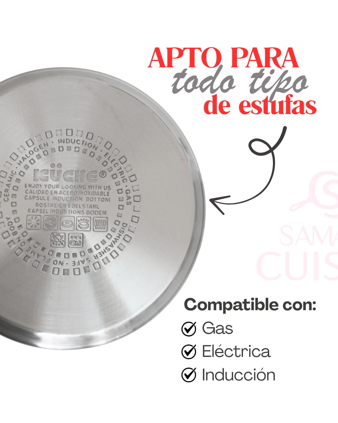 Juego Ollas Roze 8 Pz Tapa Irrompible Silicon 5, 7, 8 Y 10 L