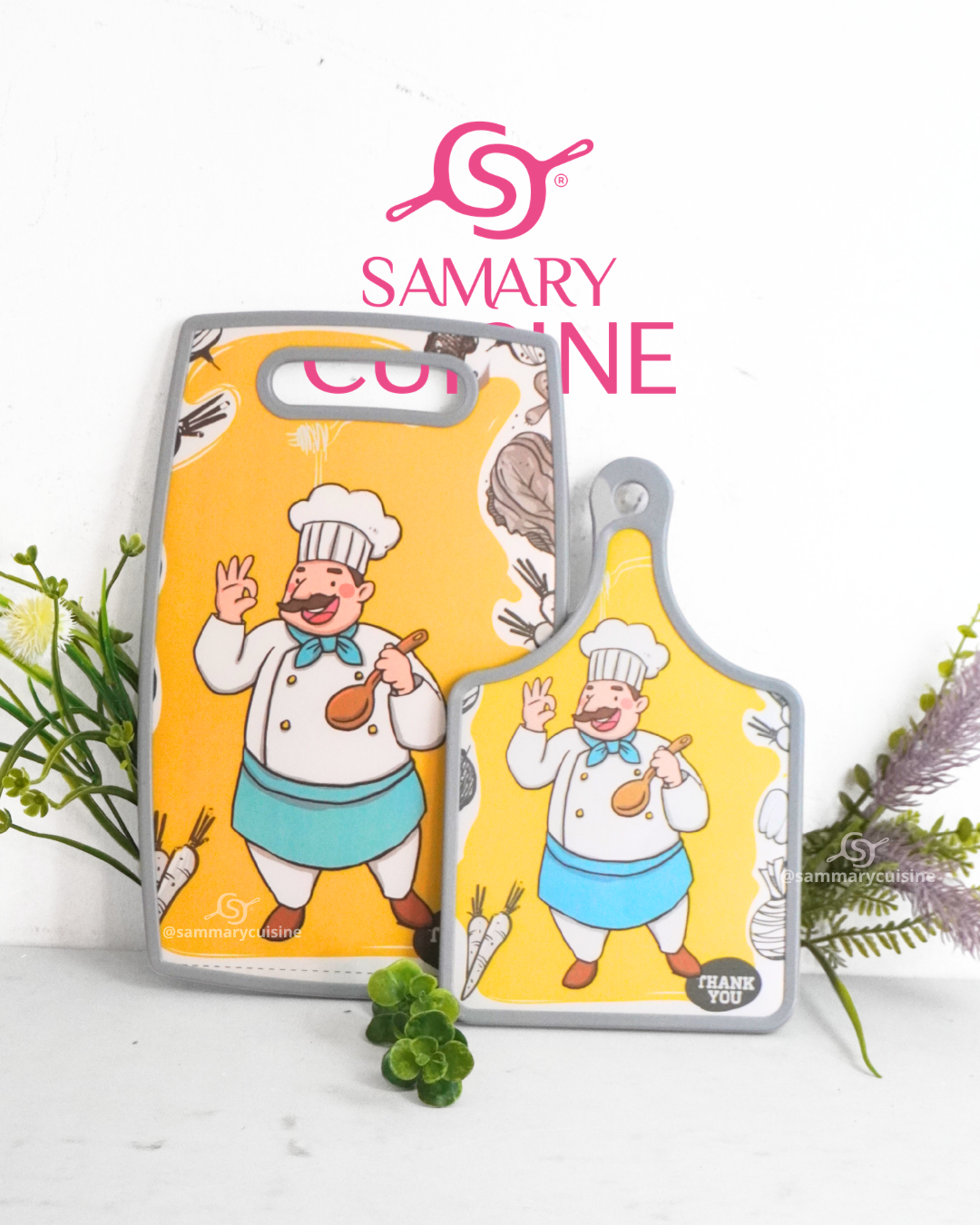 Duo de tabla para picar. Para cocina Plástico + cuchillo