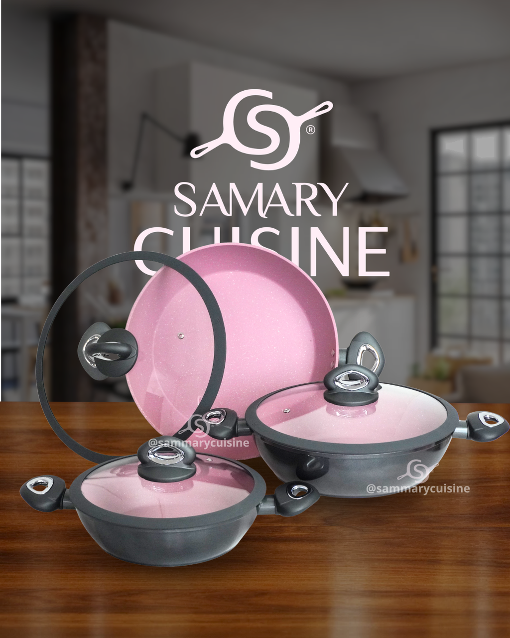 Set de Ollas de Cerámica Antiadherente AIKCWS - ALPHINE CUISINE 6 pz