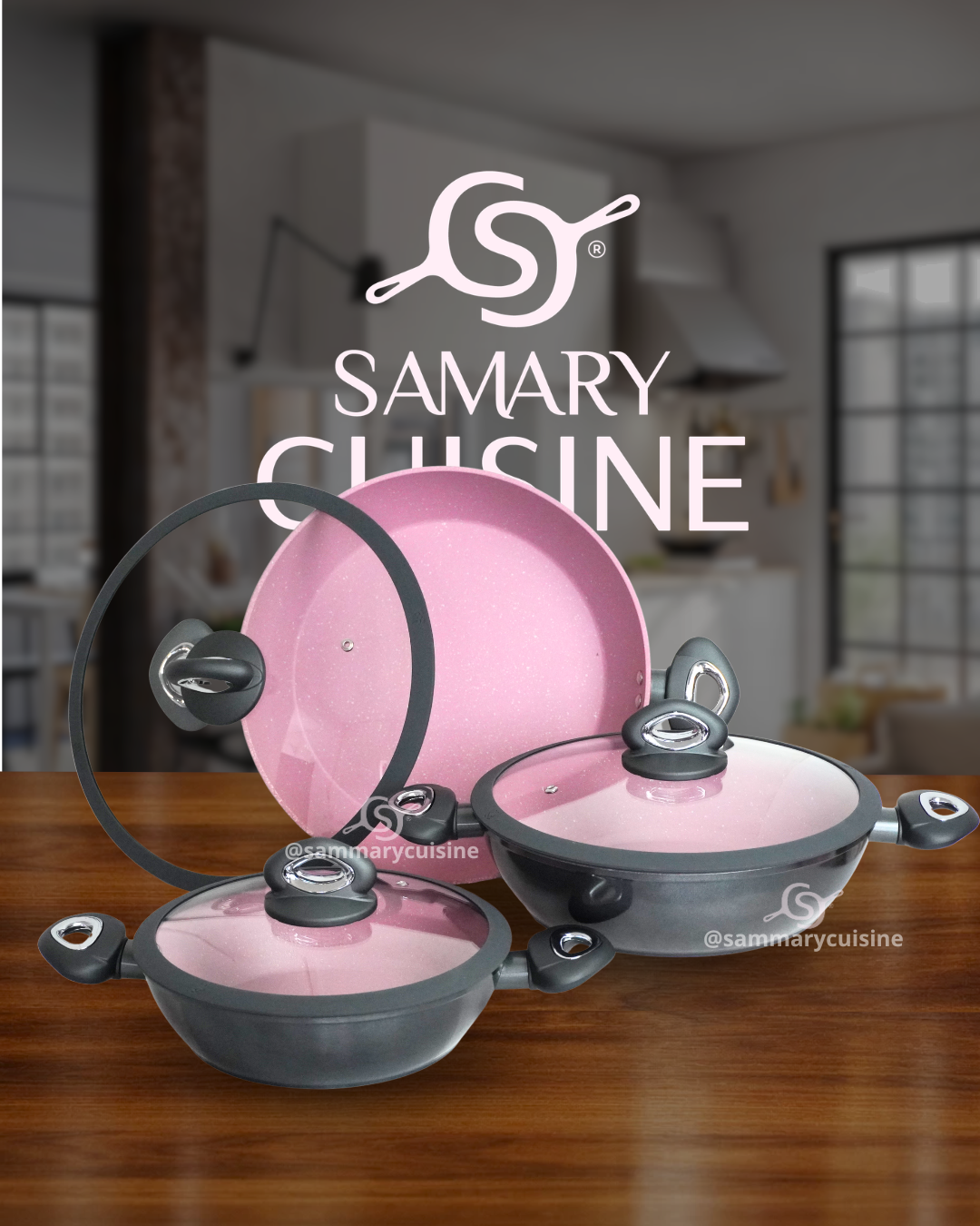 Set de Ollas de Cerámica Antiadherente AIKCWS - ALPHINE CUISINE 6 pz