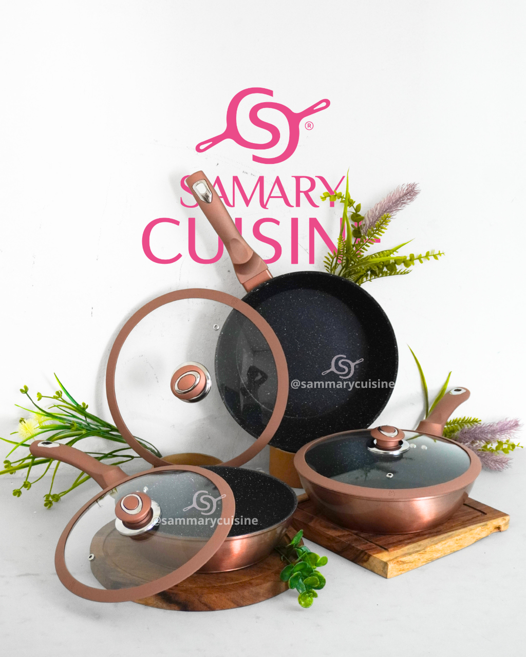 Sartenes tipo woks AIKCWS7 - ALPHINE CUISINE 6 pz Cerámica Antiadherente