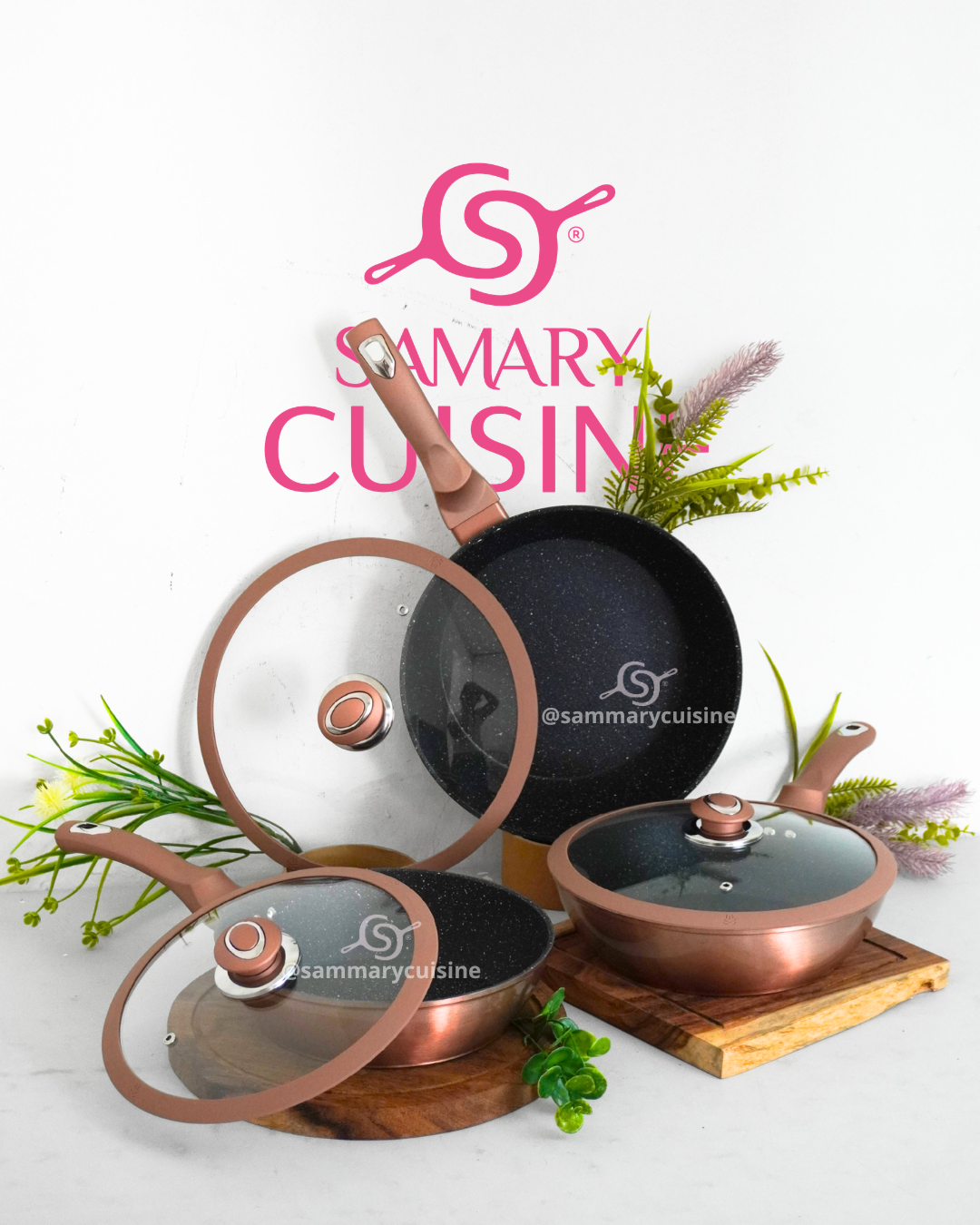 Sartenes tipo woks AIKCWS7 - ALPHINE CUISINE 6 pz Cerámica Antiadherente