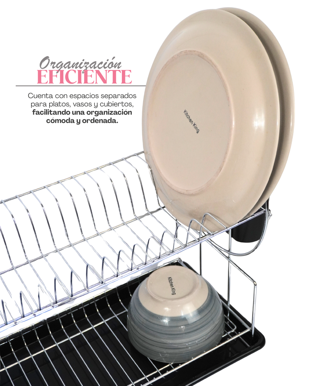 Escurridor dos pisos circulo - DISH DRAINER 50x23x36