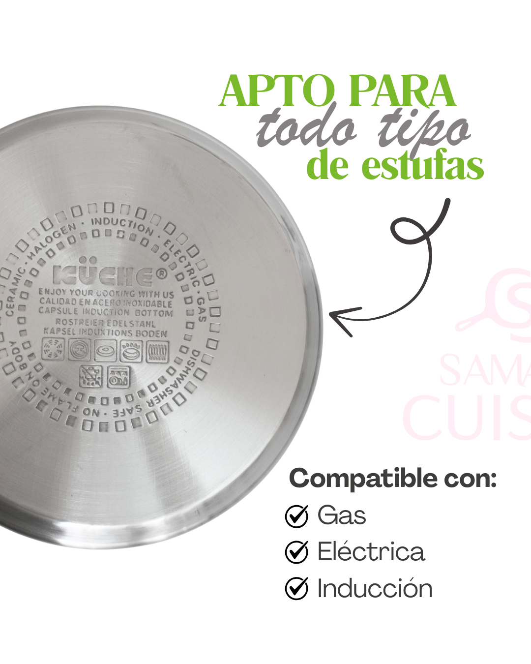 Juego Ollas Roze 8 Pz Tapa Irrompible Silicon 5, 7, 8 Y 10 L