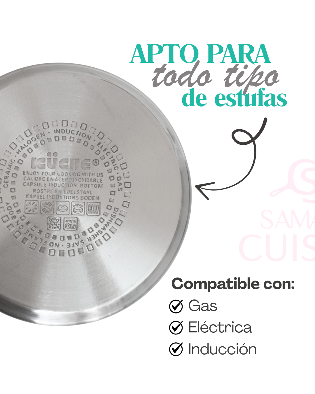 Juego Ollas Roze 8 Pz Tapa Irrompible Silicon 5, 7, 8 Y 10 L