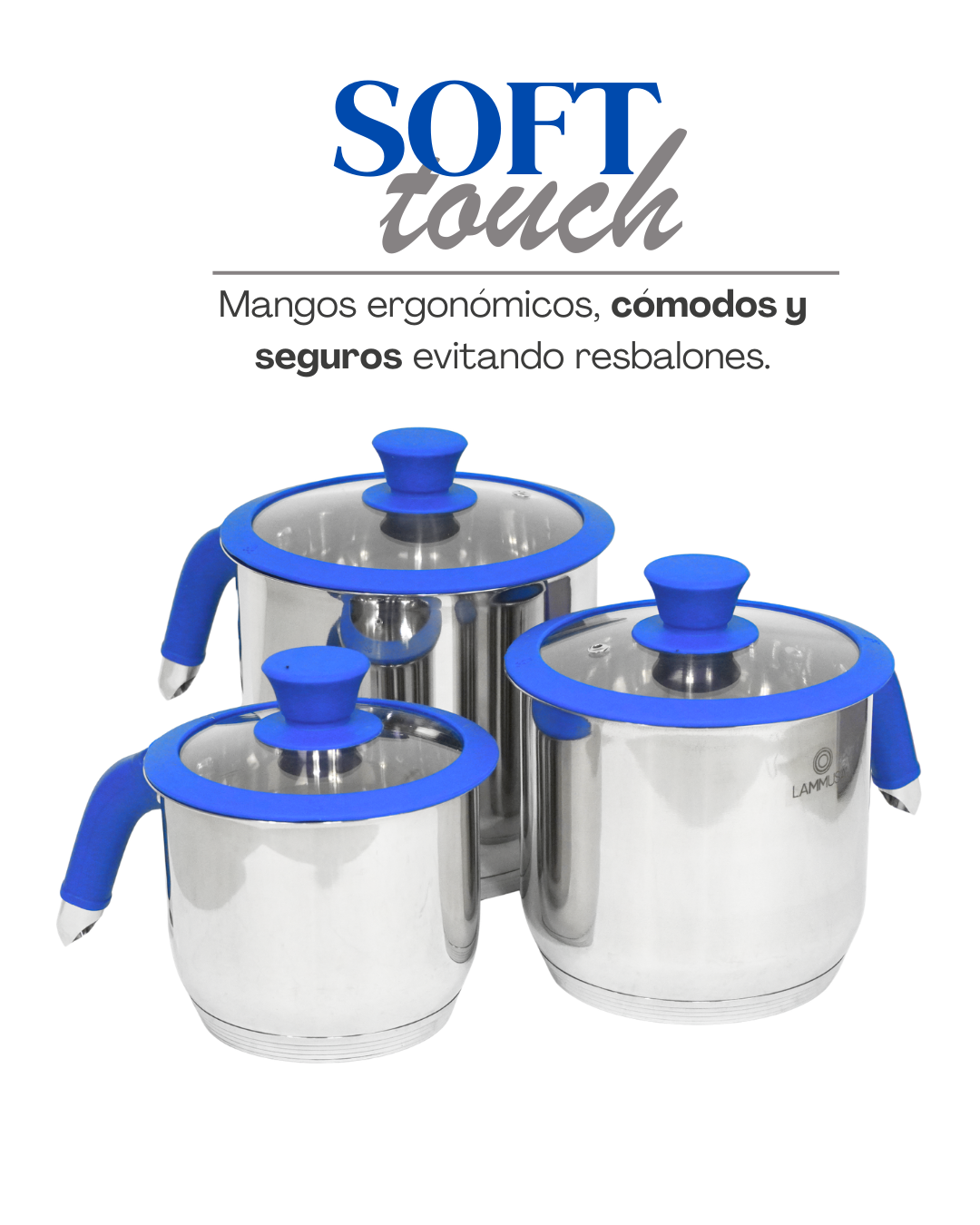 Pocillos de acero inoxidable - LAMMUSA 3pz