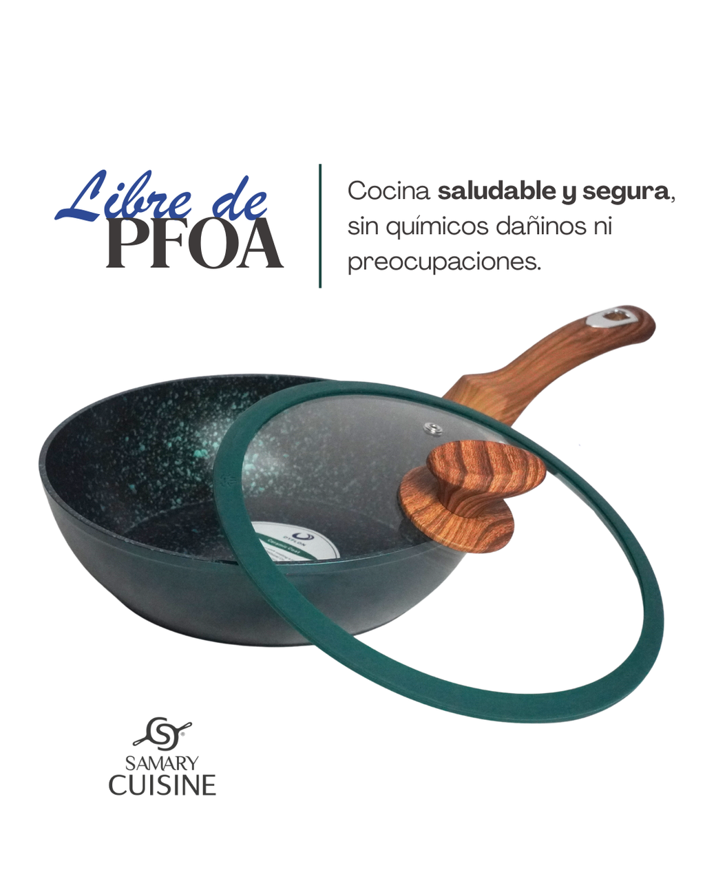 Juego de sartenes olivo ceramica premium 6 piezas 24, 26 y 28 cm