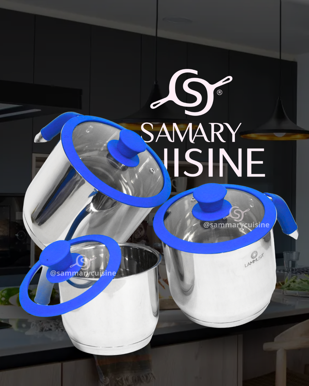 Pocillos de acero inoxidable - LAMMUSA 3pz