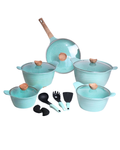 Batería De Cocina Kung Fu Master 15 Pz Antiadherente Ceramic