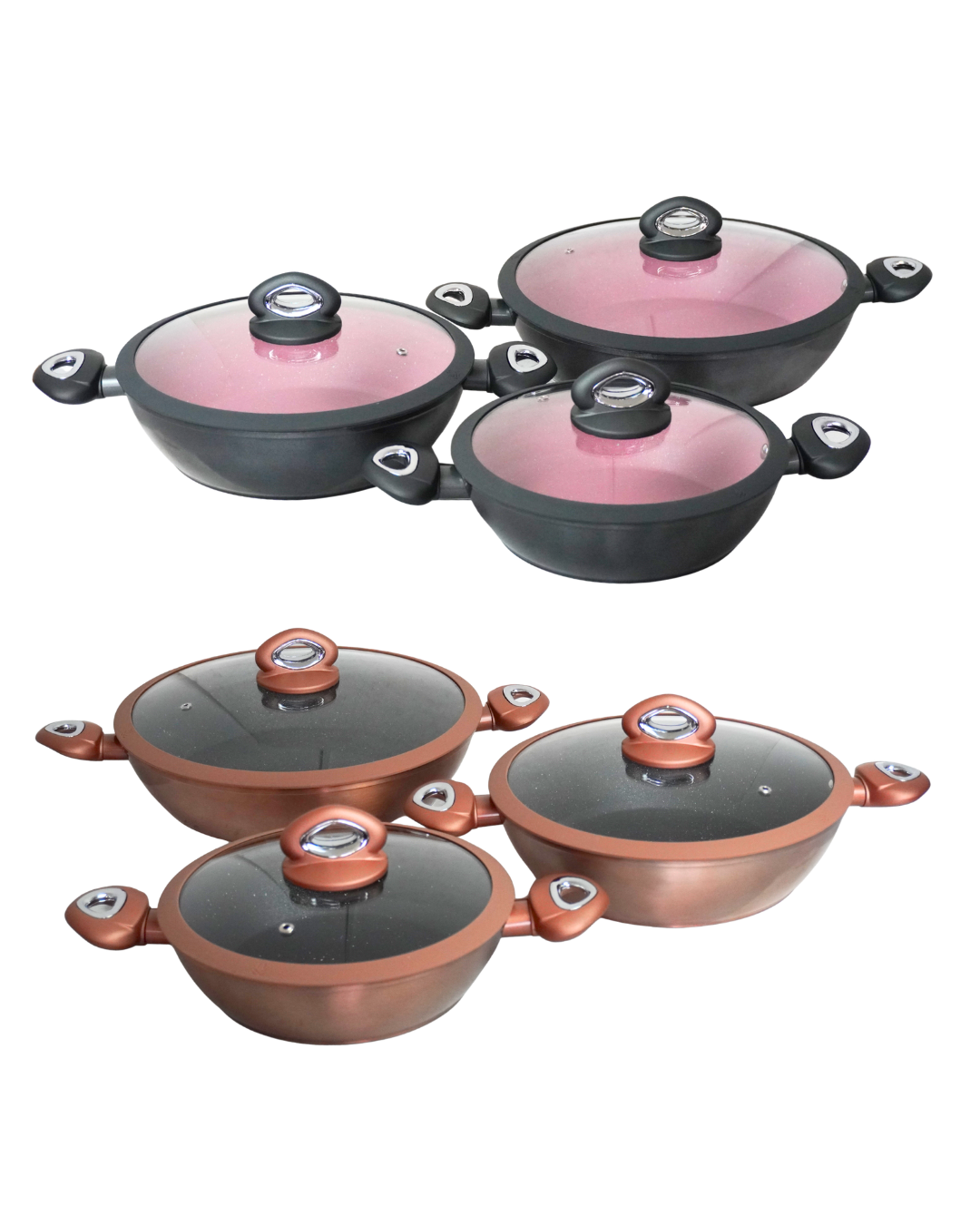 Set de Ollas de Cerámica Antiadherente AIKCWS - ALPHINE CUISINE 6 pz