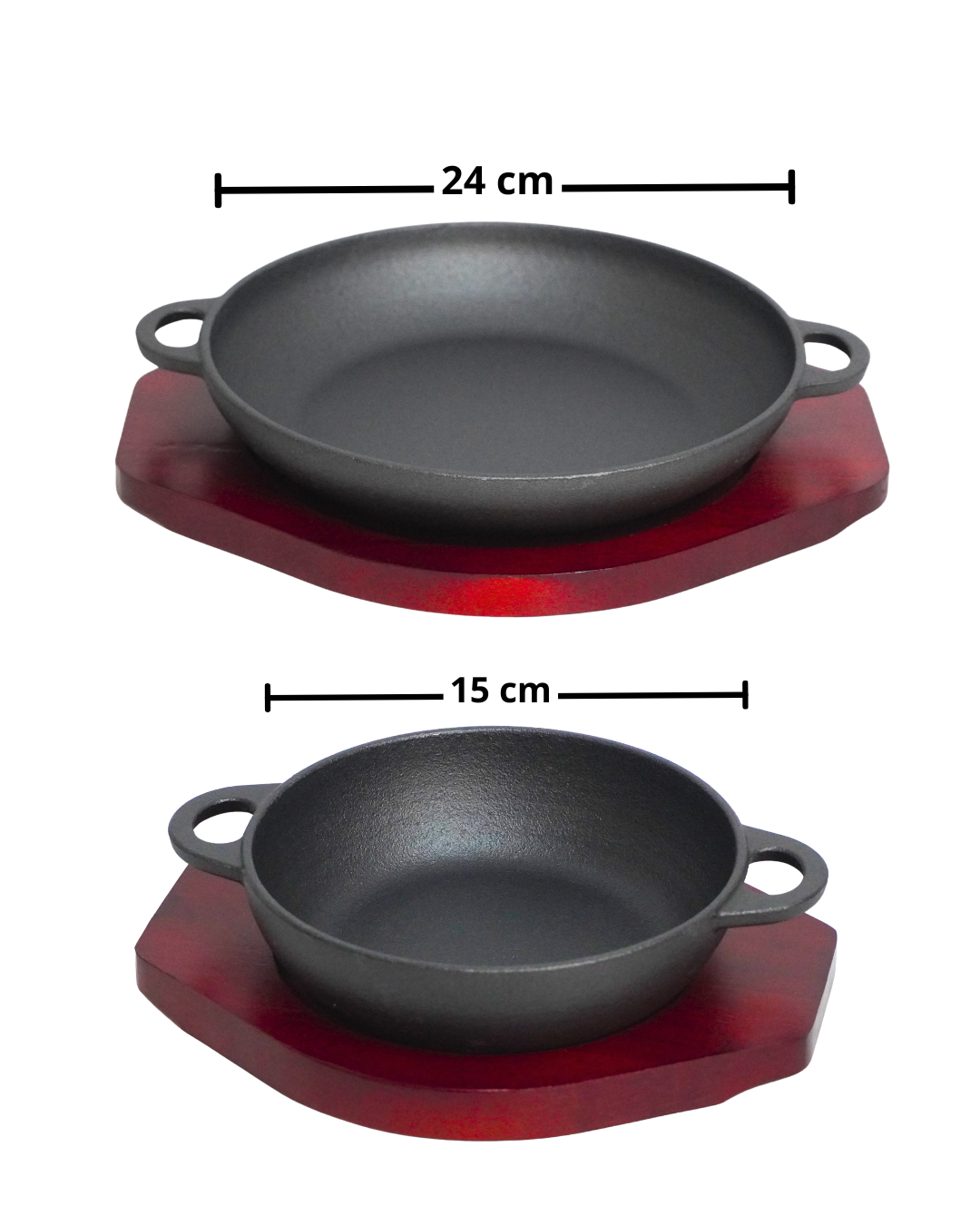 Cacerola Bowl Grill 15, 24  cm hierro c/ tabla