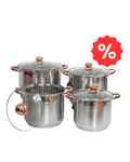 Ollas DC Acero Inoxidable - DC 8pz (30, 32 y 34 cm)