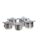 Juego De 5 Ollas Belly Iglu 11 Pzas Acero Inoxidable Pesadas