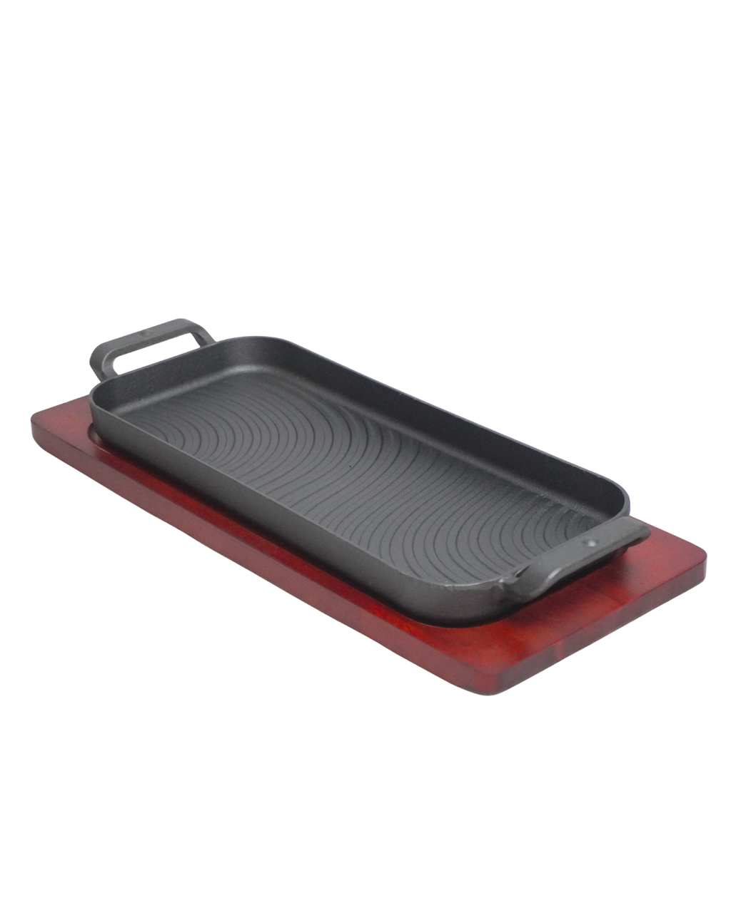 Sarten Grill rectangular de hierro c/ tabla 38