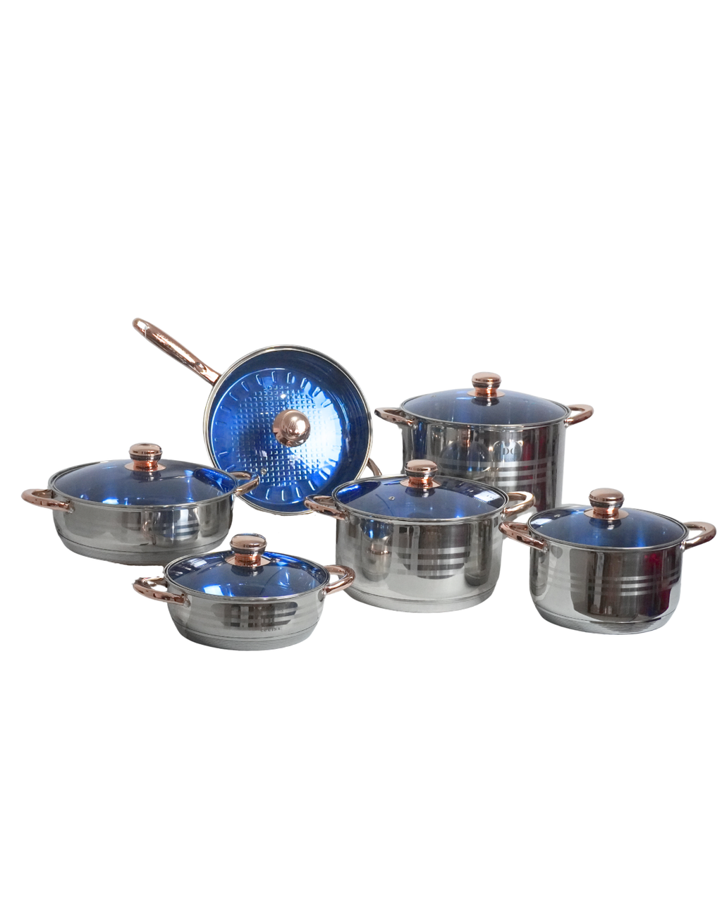 Batería de Acero Inoxidable DC - Jumbo 12 pz