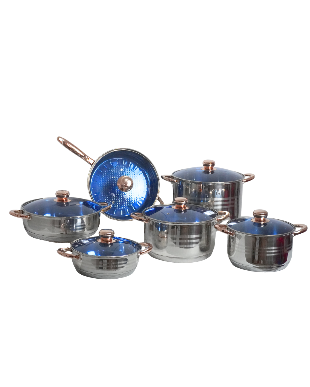 Batería de Acero Inoxidable DC - Jumbo 12 pz