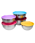 Bowl de acero inoxidable con tapa - GENERICO 5 pz