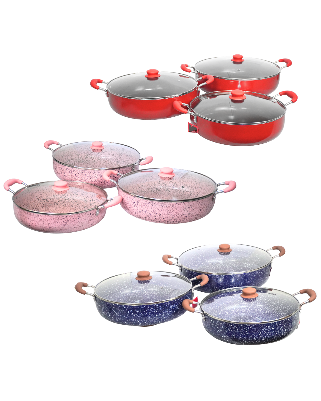 Juego de ollas antiadherentes Terceto - KUCHE 6 pz