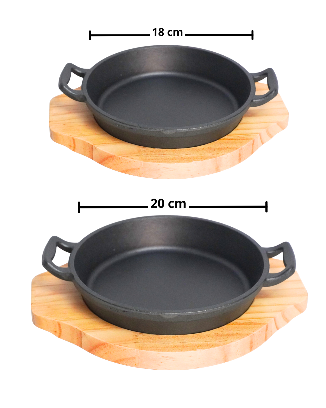 Cacerola Grill 18, 20 cm hierro c / tabla