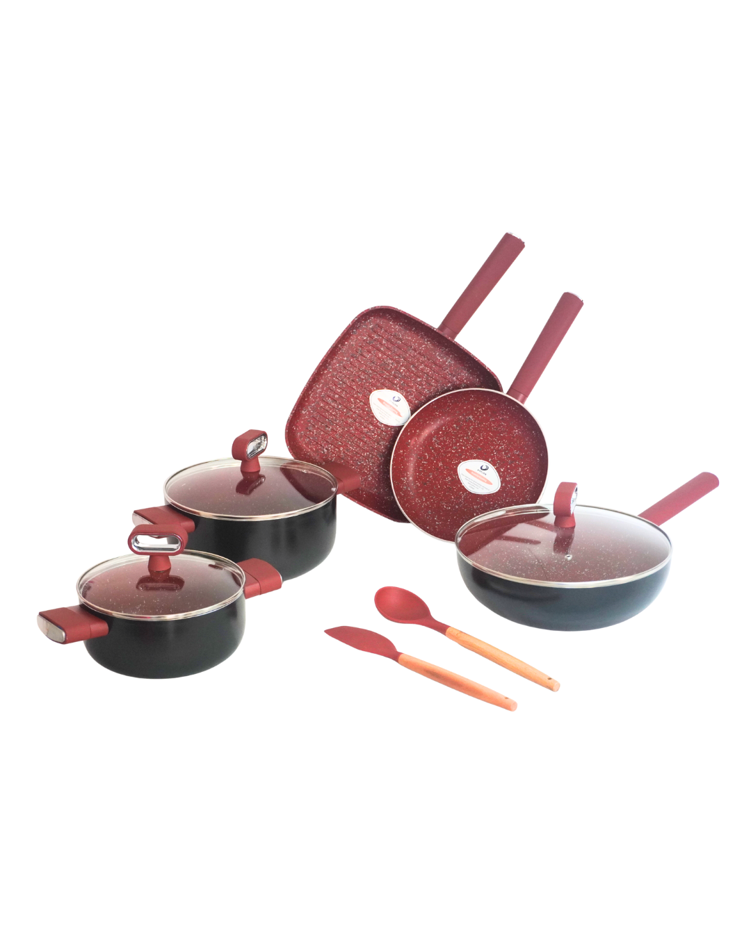 Bateria De Cocina Capri 10 Piezas Antiadherente De Ceramica