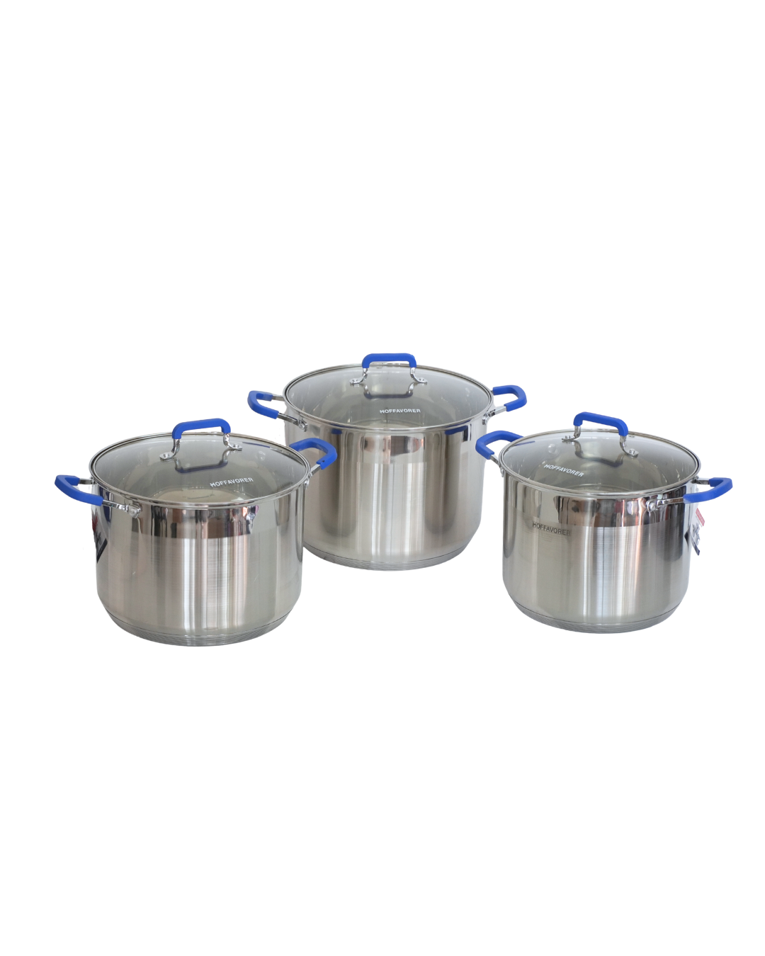 Juego De Ollas De Acero Inoxidable Hoffsvorer 10, 12 Y 15 Lt