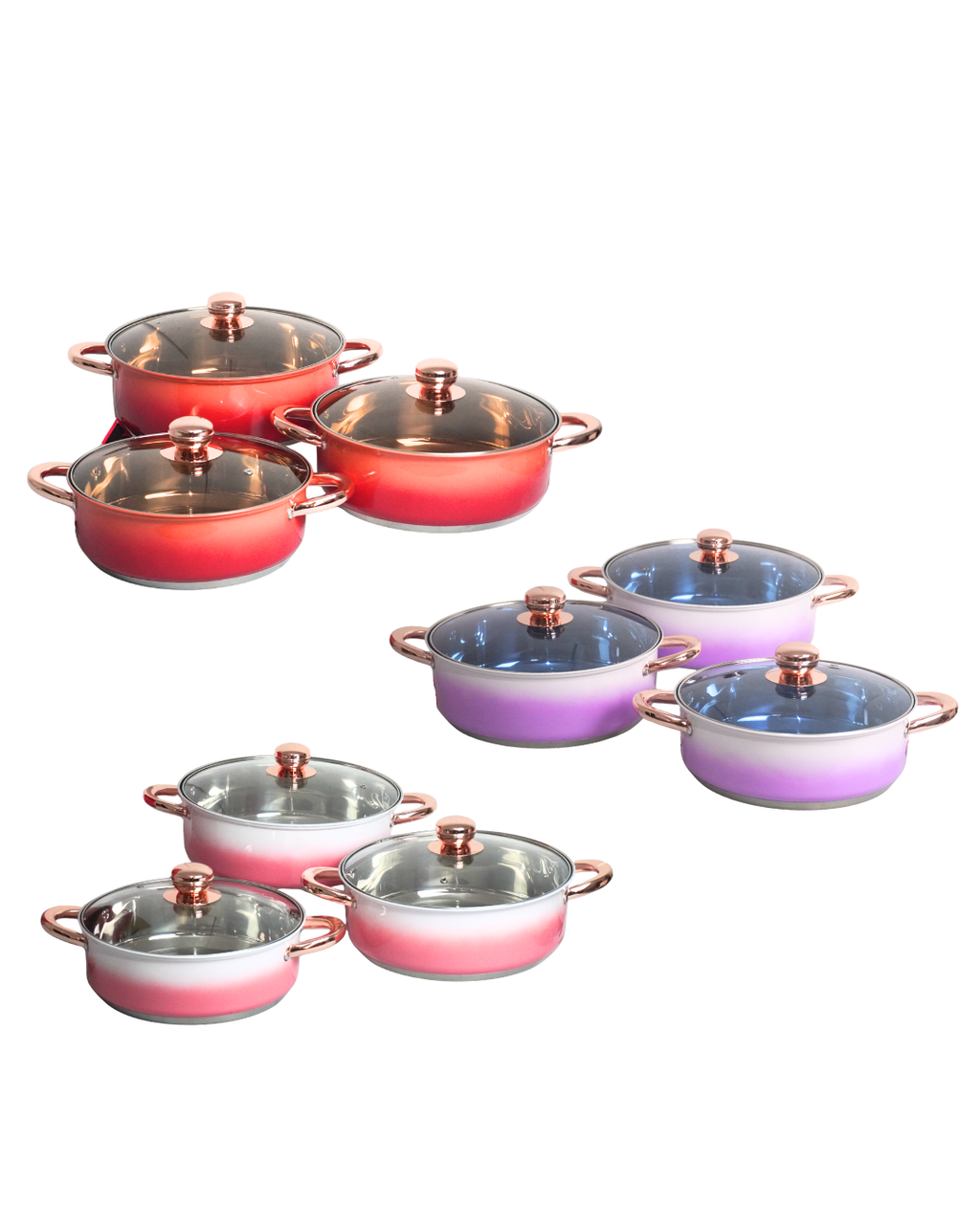 Cires Arroceras - KUCHE 6 pz ollas de acero inoxidable
