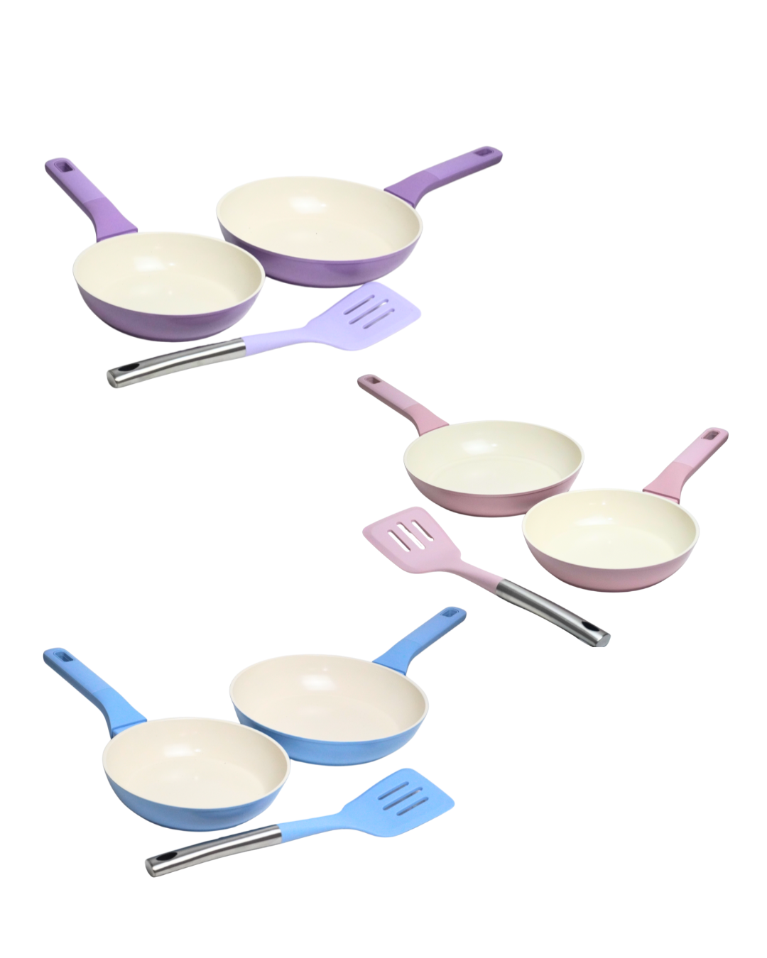 Duo Sartenes Salty 20 y 24 cm + Espátula de Silicona