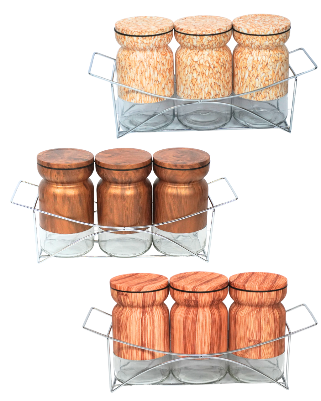 Azucarero de Vidrio con forma de Reloj de arena 41721  - CANISTER 3 pz