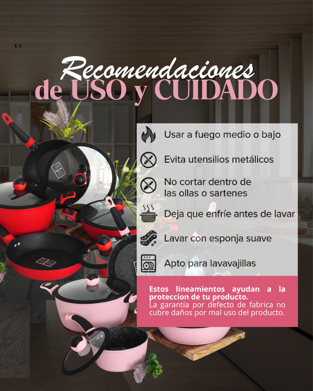 Batería de Cerámica Antiadherente Aurora - ALFA 9 pz